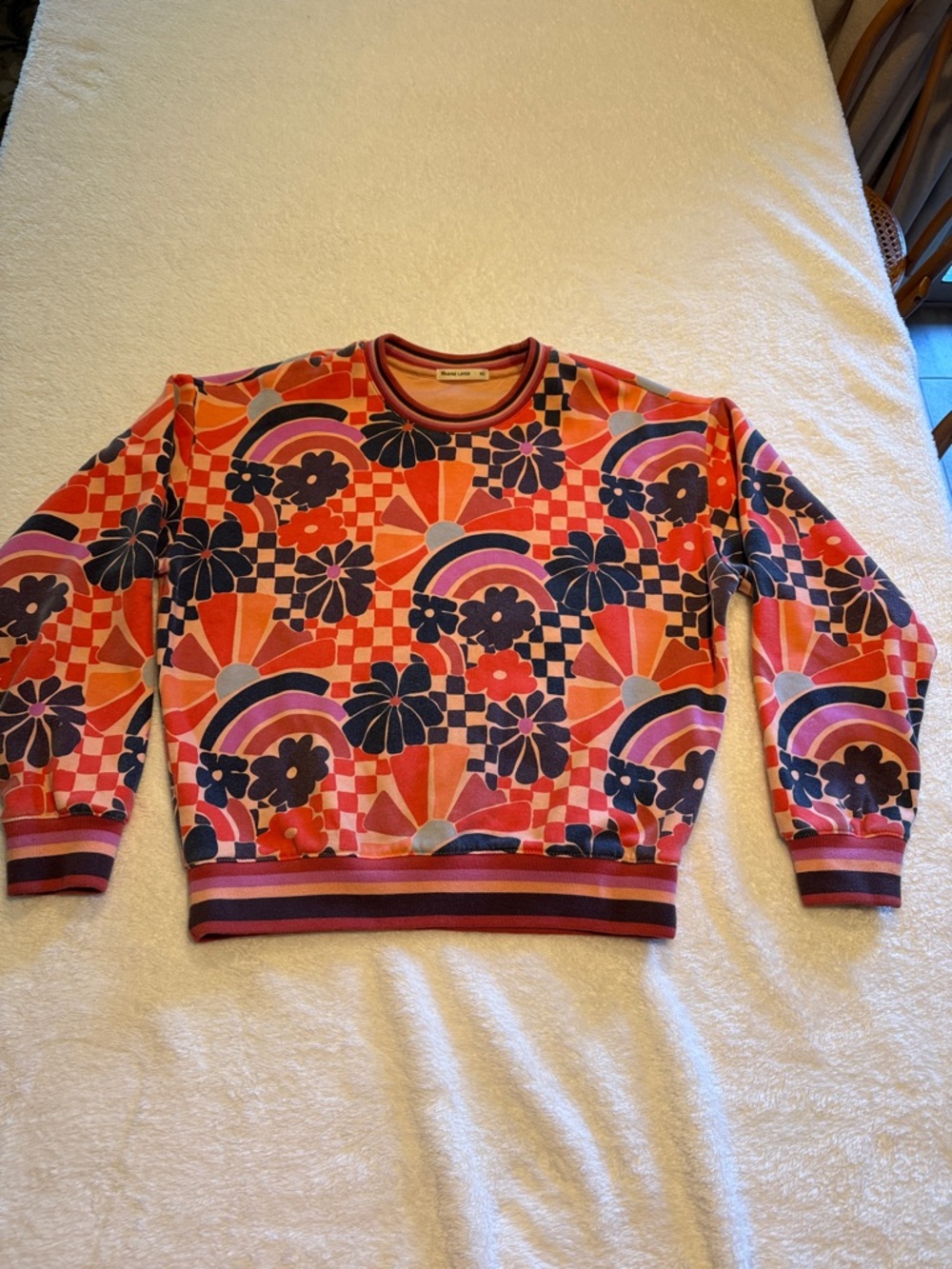 Rocking Fun Marine Layer Multicolor Retro Floral Crewneck Sweatshirt